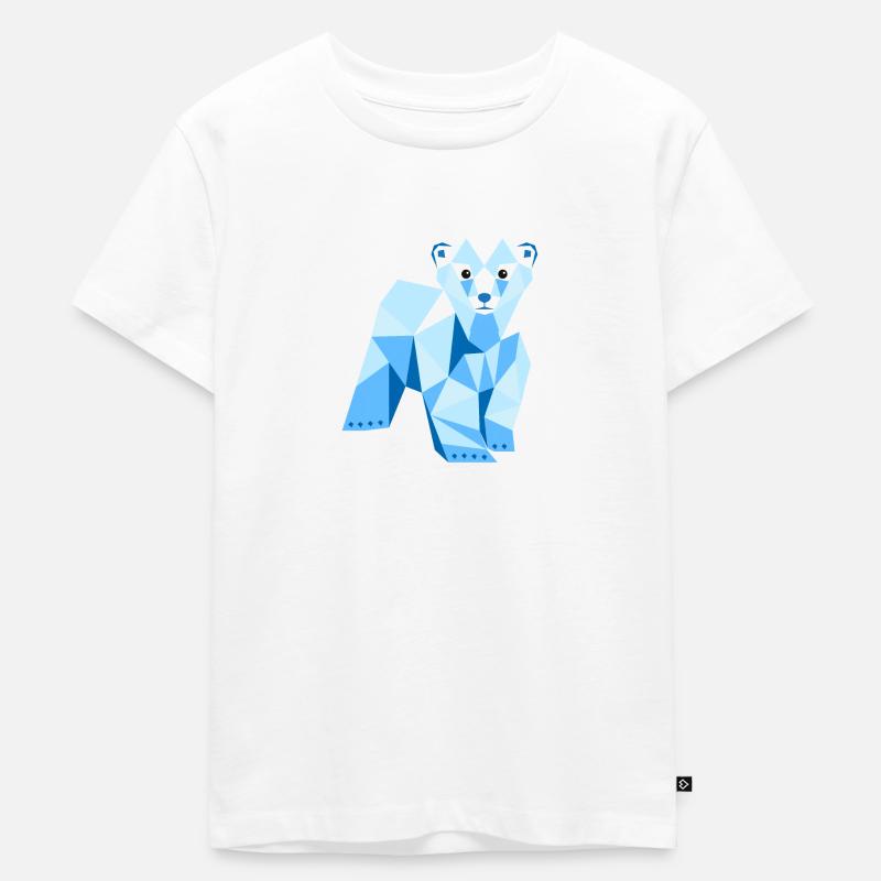 Eisbär - Kinder Premium Bio T-Shirt - Weiß