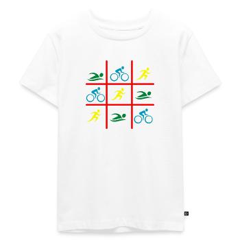 TRIATHLON SWIM BIKE RUN - Kids Premium Organic T-Shirt - white - Front - Hailey (125cm)