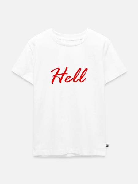 Hell / Hölle - Kinder Premium Bio T-Shirt - Weiß