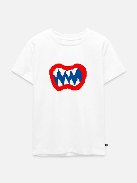 Bowser jr Pixel - Kinder Premium Bio T-Shirt - Weiß