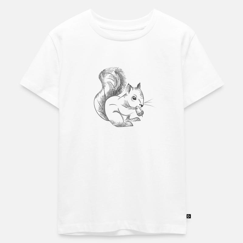 Eichhörnchen - Kinder Premium Bio T-Shirt - Weiß