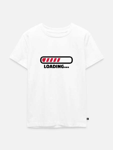 Loading - Kinder Premium Bio T-Shirt - Weiß