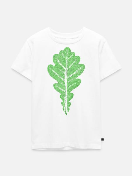 Eichenblatt / Blatt der Eiche - Botanisch - Kinder Premium Bio T-Shirt - Weiß