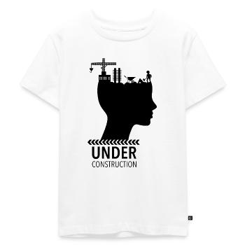 Brain Under Construction | Adolescence - Kinder Premium Bio T-Shirt - Weiß - Vorne - Hailey (125cm)
