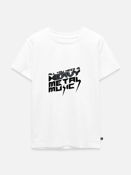 Heavy Metal - Kinder Premium Bio T-Shirt - Weiß