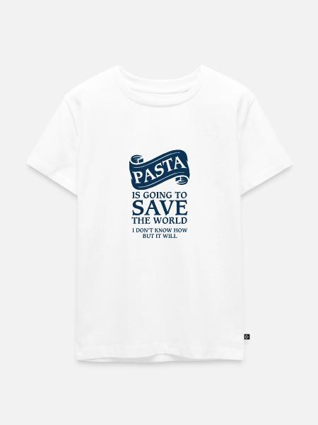 Pasta Nudeln - Kinder Premium Bio T-Shirt - Weiß