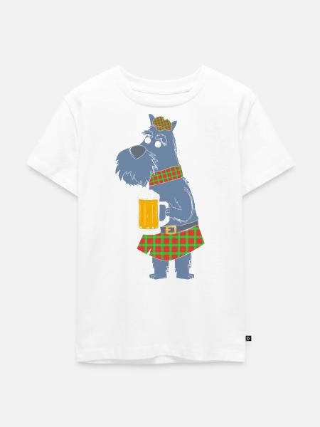 Scottish Terrier - Kinder Premium Bio T-Shirt - Weiß