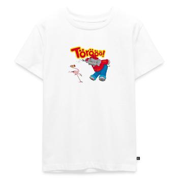 Benjamin Blümchen mit Flamingo Törööö! - Kinder Premium Bio T-Shirt - Weiß - Vorne - Hailey (125cm)