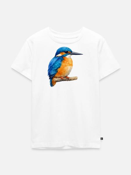 Königsfischer Farbenspiel - Kinder Premium Bio T-Shirt - Weiß