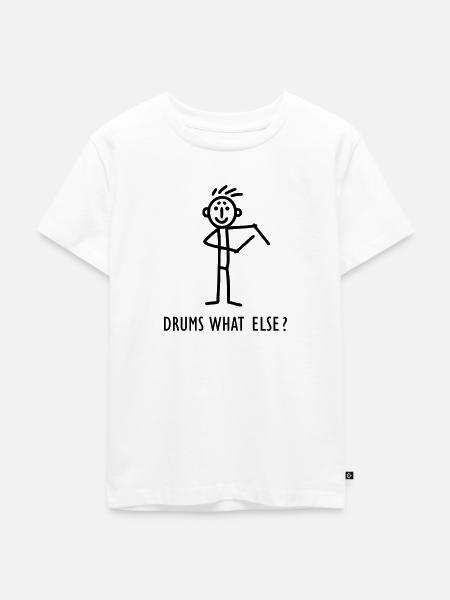 Drummer drums - Kinder Premium Bio T-Shirt - Weiß