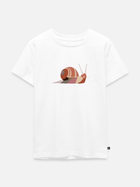Schleimige Schnecke - Kinder Premium Bio T-Shirt - Weiß