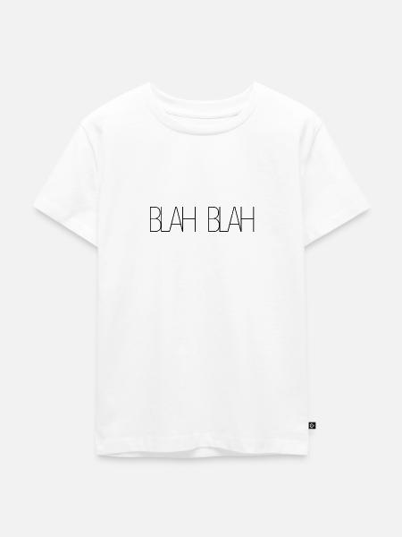 Blah Blah - Kinder Premium Bio T-Shirt - Weiß