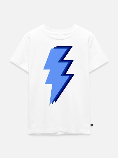 Blue Lightning - Kinder Premium Bio T-Shirt - Weiß