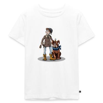 chien chien animal animal animal - T-shirt Premium bio Enfant - blanc - Devant - Hailey (125cm)