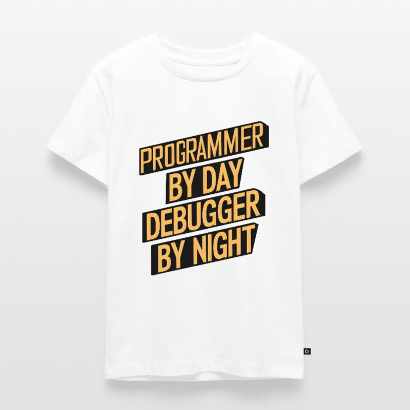 Programmer by Day, Debugger by Night Kids Premium Organic T-Shirt