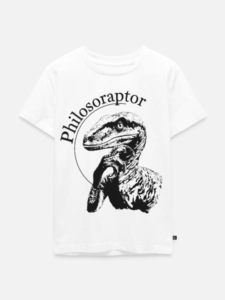Philosoraptor - Kinder Premium Bio T-Shirt - Weiß