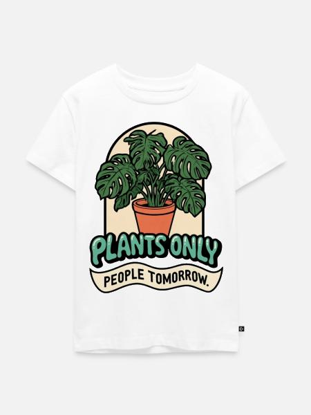 Monstera TODAY! - Kinder Premium Bio T-Shirt - Weiß