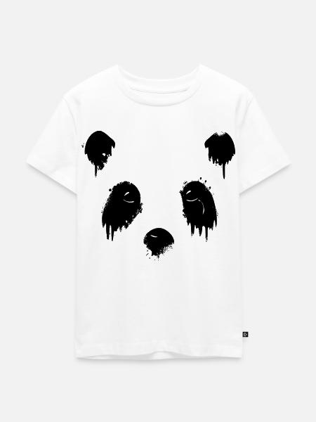 trauriger Panda - Kinder Premium Bio T-Shirt - Weiß
