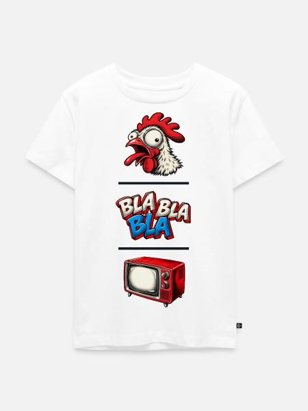 Bla Bla Bla - Kinder Premium Bio T-Shirt - Weiß
