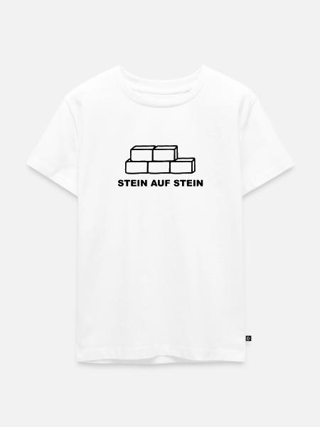 Stein auf Stein - Kinder Premium Bio T-Shirt - Weiß