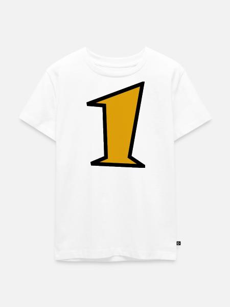 1. 1 JAHR - Kinder Premium Bio T-Shirt - Weiß