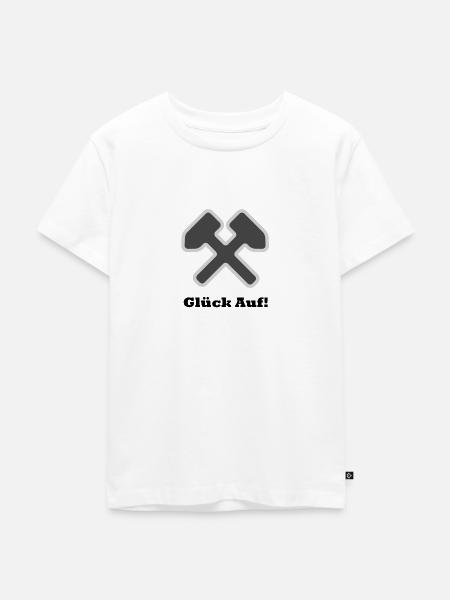 Glück Auf! - Kinder Premium Bio T-Shirt - Weiß