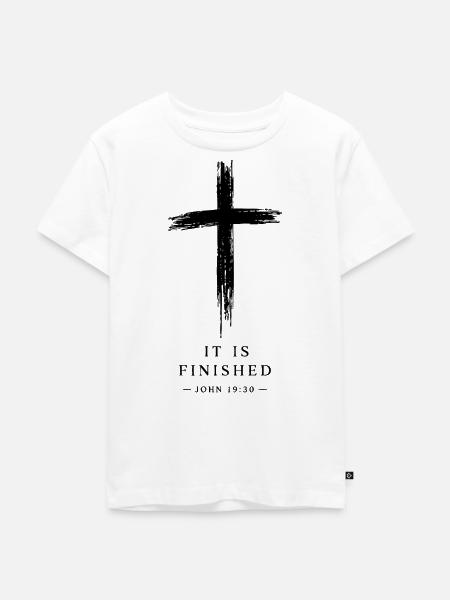 Es ist vollendet Kreuz - Kinder Premium Bio T-Shirt - Weiß