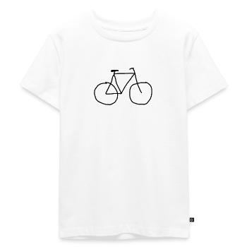 Velo bike bicycle hipster velokurrier clipart - Kids Premium Organic T-Shirt - white - Front - Hailey (125cm)