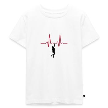 Grimpeur, Climbing, Climber & Heartbeat - T-shirt Premium bio Enfant - blanc - Devant - Hailey (125cm)