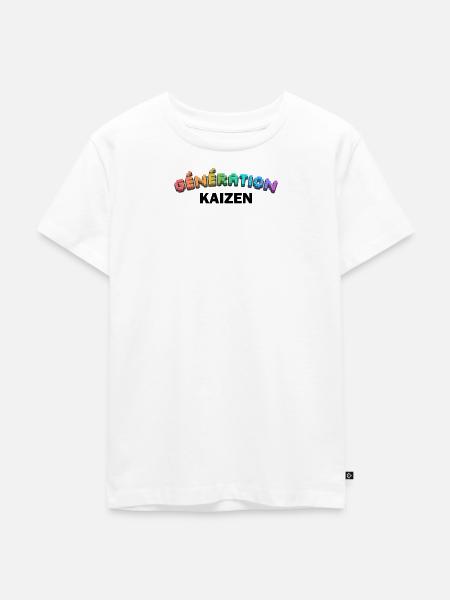 GENERATION KAIZEN SCHWARZ - Kinder Premium Bio T-Shirt - Weiß