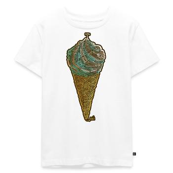 Labyrinthartiges italienisches Eis - Kinder Premium Bio T-Shirt - Weiß - Vorne - Hailey (125cm)