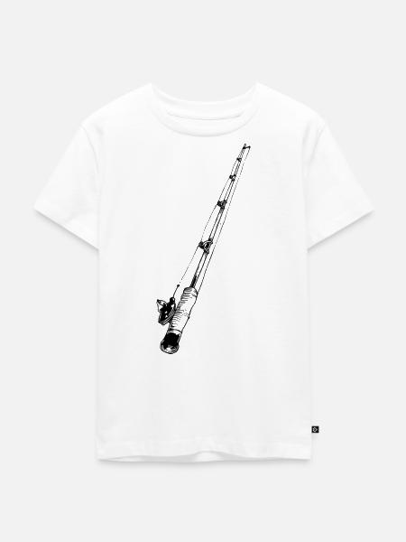 Angelrute - Kinder Premium Bio T-Shirt - Weiß