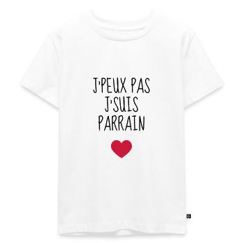Parrain / Oncle / Tonton / Famille / Filleul - T-shirt Premium bio Enfant - blanc - Devant - Hailey (125cm)
