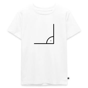 Icône de mathématiques - angle droit - T-shirt Premium bio Enfant - blanc - Devant - Hailey (125cm)