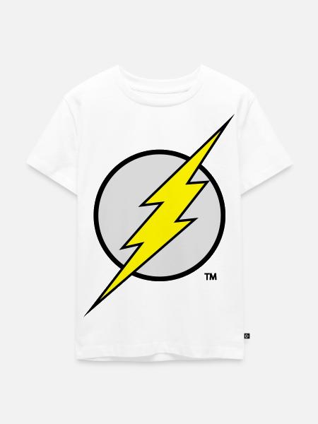 Justice League Flash Logo - Kinder Premium Bio T-Shirt - Weiß
