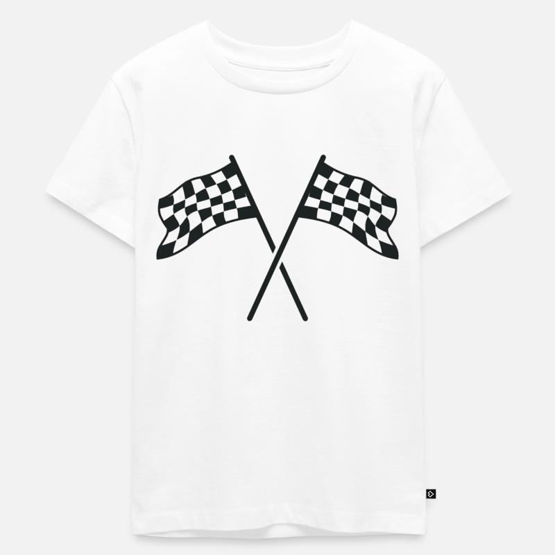 Flagge - Kinder Premium Bio T-Shirt - Weiß