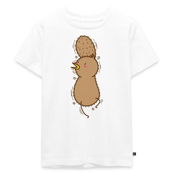 Un oiseau kiwi joue au basket-ball avec des kiwis - T-shirt Premium bio Enfant - blanc - Devant - Hailey (125cm)