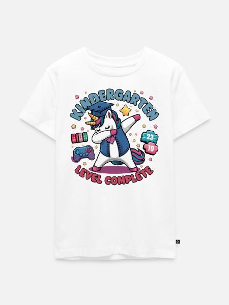 Kindergarten Level Complete - School Enrollment - Kids Premium Organic T-Shirt - white