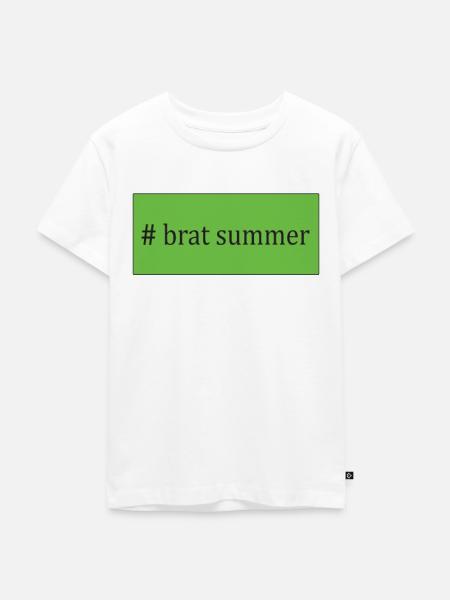 # brat summer - Kinder Premium Bio T-Shirt - Weiß