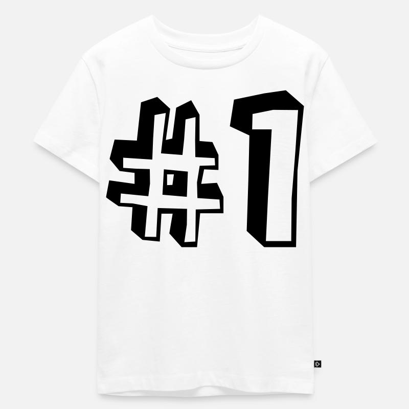 Nummer Eins Erster Platz Sieger - Kinder Premium Bio T-Shirt - Weiß