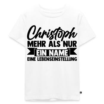 First name Chris Christoph - Kids Premium Organic T-Shirt - white - Front - Hailey (125cm)