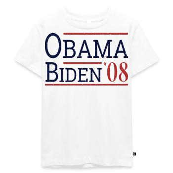Vintage Barack Obama Joe Biden 2008 II - T-shirt Premium bio Enfant - blanc - Devant - Hailey (125cm)