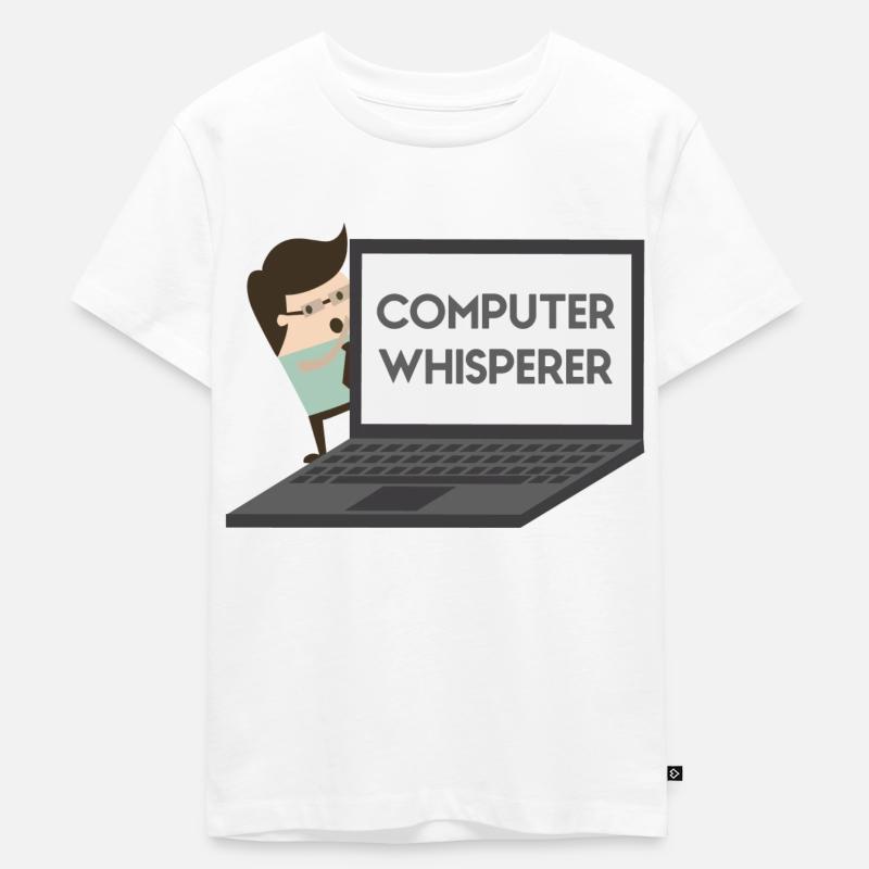 Computer Whisperer Programmierer Informatiker - Kinder Premium Bio T-Shirt - Weiß