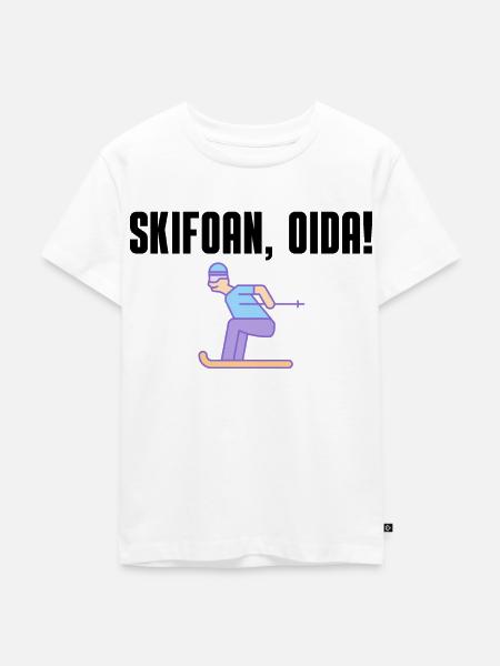 Skifoan, Oida - Kinder Premium Bio T-Shirt - Weiß