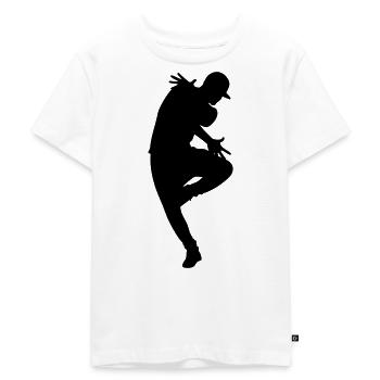 B-Boy Silhouette – Breakdance Flow - Kids Premium Organic T-Shirt - white - Front - Hailey (125cm)