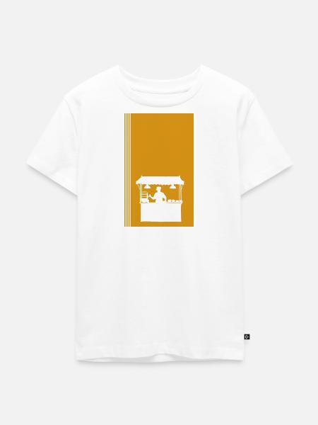 Imbisswagen Mahlzeit - Kinder Premium Bio T-Shirt - Weiß