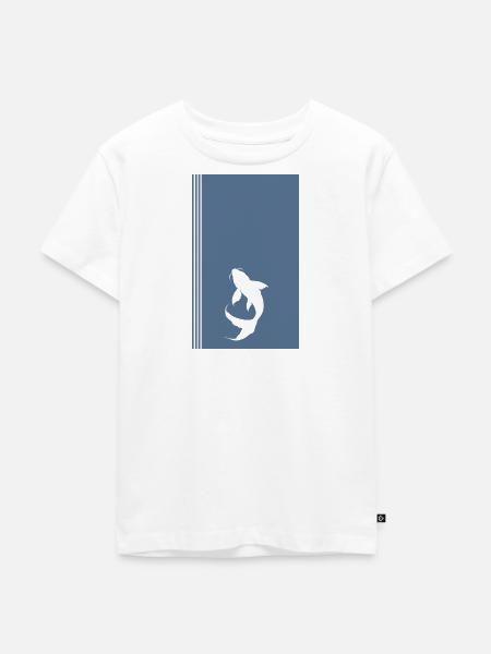 Koi Fisch Fischer - Kinder Premium Bio T-Shirt - Weiß