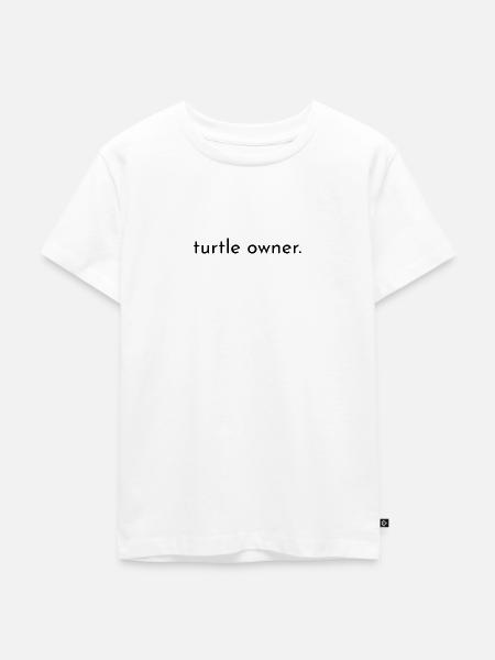 turtle owner. - Kinder Premium Bio T-Shirt - Weiß