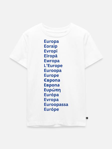 Europäische Einheit - Kinder Premium Bio T-Shirt - Weiß