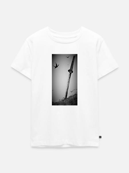 samurai-Schwert - Kinder Premium Bio T-Shirt - Weiß